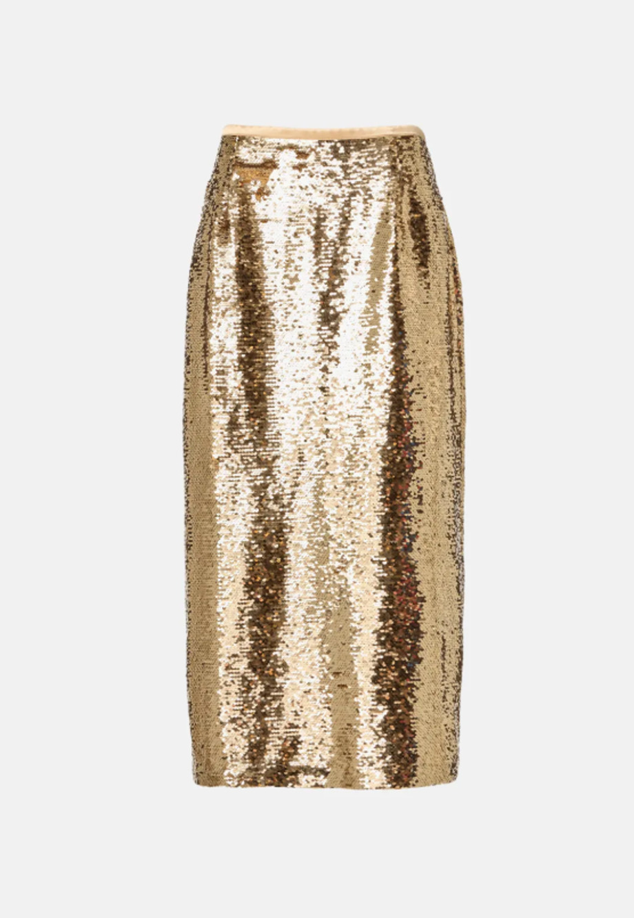 MARIE OLIVER NWT Wray Midi Skirt in Gold Sequin // 2